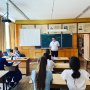 Беседа представителя ГИБДД со старшеклассниками 